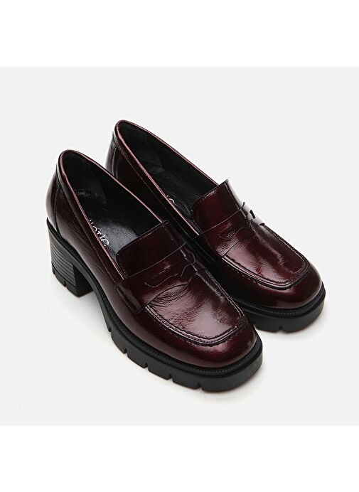 Hotiç Bordo Kadın Deri Loafer 01AYH294730A780 - Görsel 3
