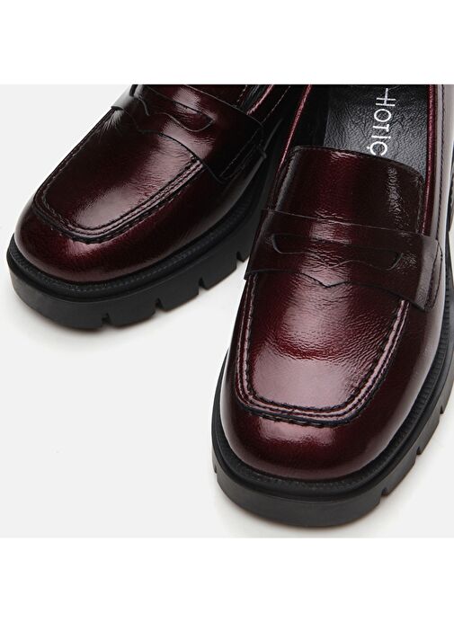 Hotiç Bordo Kadın Deri Loafer 01AYH294730A780 - Görsel 4