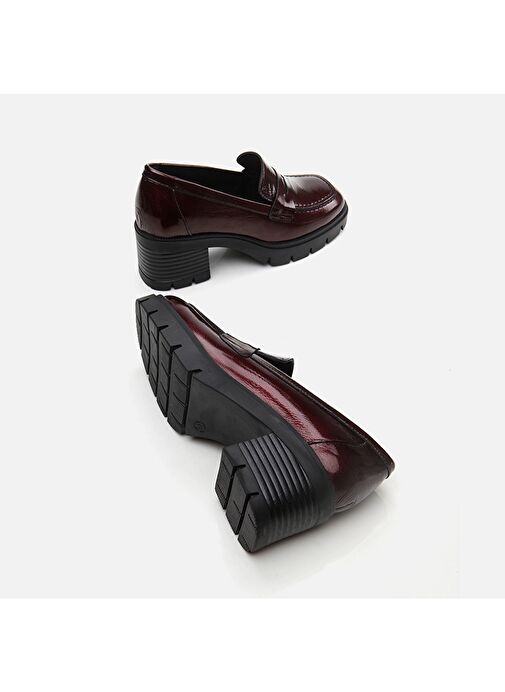 Hotiç Bordo Kadın Deri Loafer 01AYH294730A780 - Görsel 8