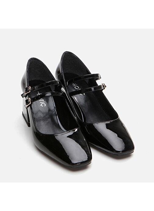 Hotiç Siyah Kadın Rugan Topuklu Ayakkabı 01AYH294910A100 - Görsel 3