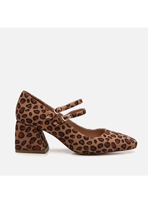 Hotiç Kahverengi-Siyah Kadın Topuklu Ayakkabı 01AYH294920A137 - Görsel 2