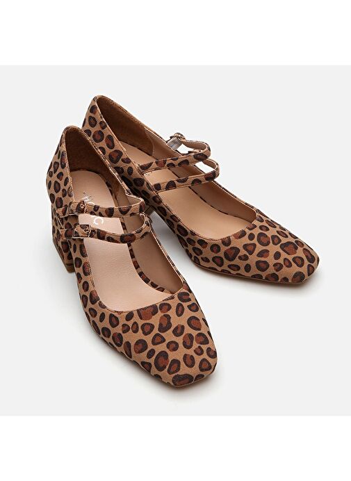 Hotiç Kahverengi-Siyah Kadın Topuklu Ayakkabı 01AYH294920A137 - Görsel 4