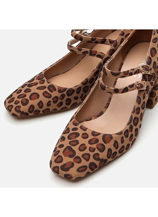 Hotiç Kahverengi-Siyah Kadın Topuklu Ayakkabı 01AYH294920A137 - Görsel 5