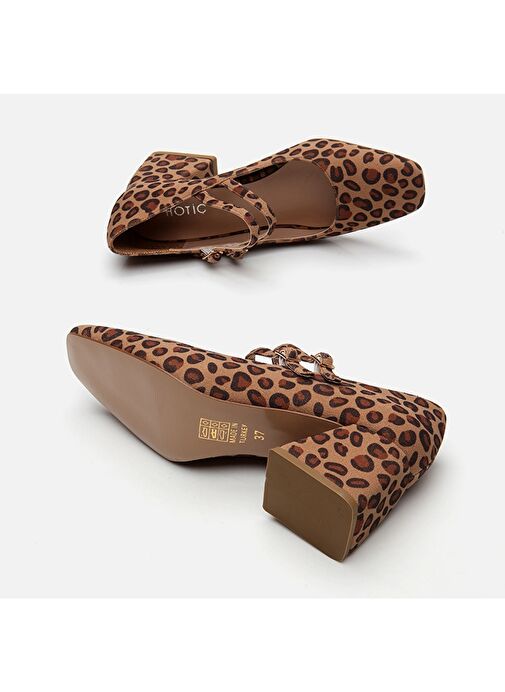 Hotiç Kahverengi-Siyah Kadın Topuklu Ayakkabı 01AYH294920A137 - Görsel 7