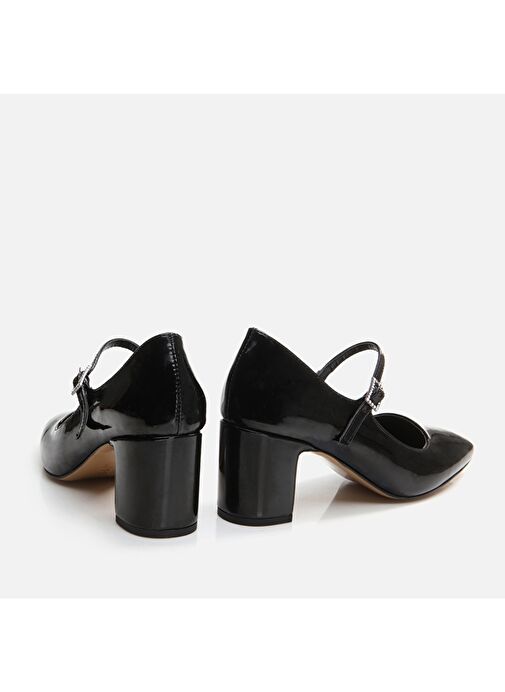 Hotiç Siyah Kadın Rugan Topuklu Ayakkabı 01AYH295010A100 - Görsel 4