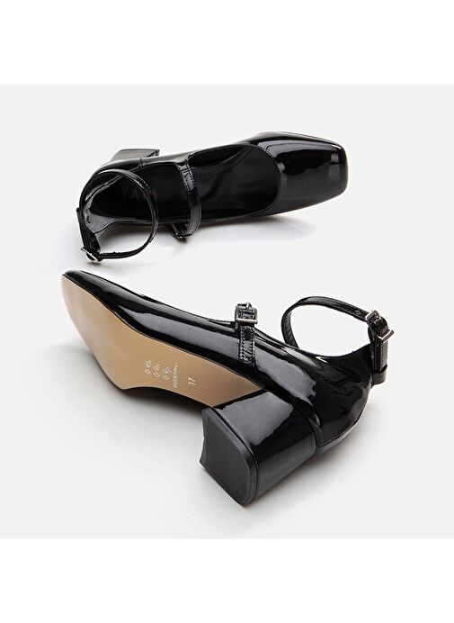 Yaya by Hotiç Siyah Kadın Rugan Topuklu Ayakkabı 01AYY295020A100 - Görsel 3