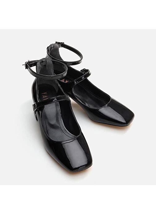 Yaya by Hotiç Siyah Kadın Rugan Topuklu Ayakkabı 01AYY295020A100 - Görsel 5