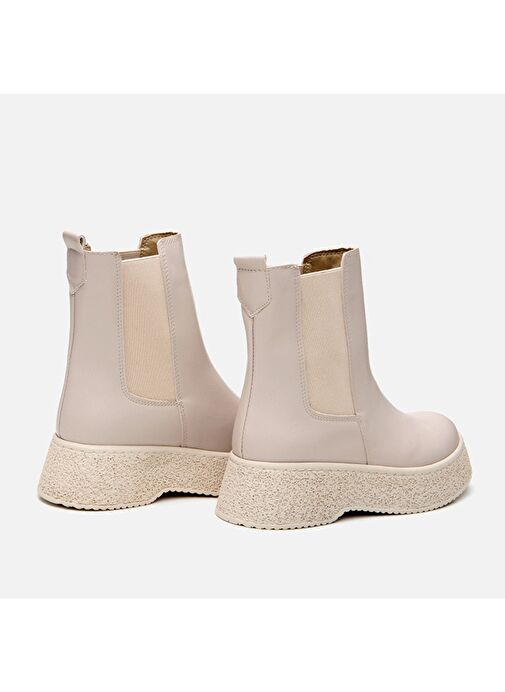 Bej Kadın Düz Bot - Görsel 5