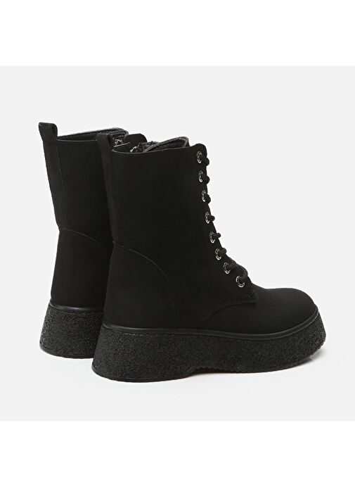 Siyah Kadın Düz Bot - Görsel 4