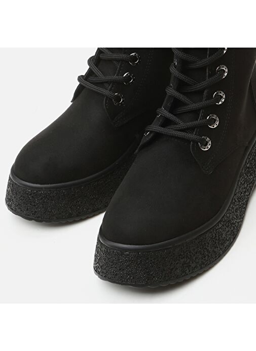 Siyah Kadın Düz Bot - Görsel 6