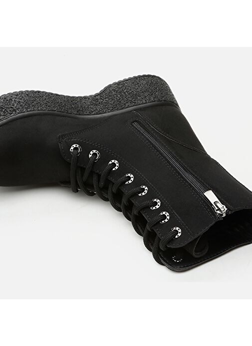 Siyah Kadın Düz Bot - Görsel 7