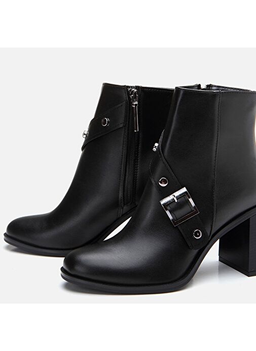 Siyah Kadın Topuklu Bot - Görsel 4