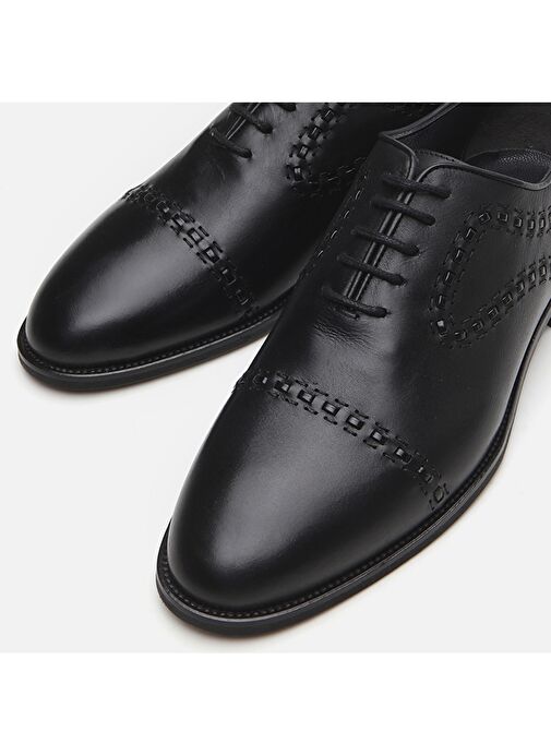Hotiç Siyah Erkek Deri Klasik Ayakkabı 02AYH296040A100 - Görsel 5