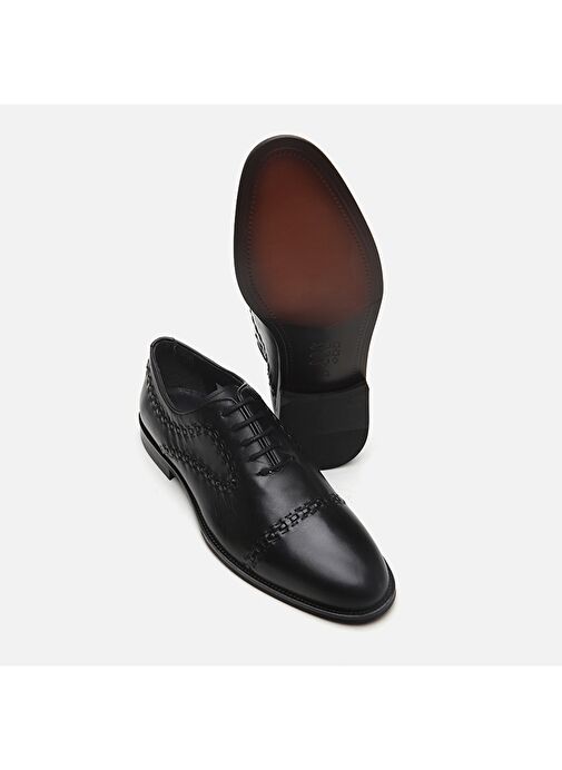 Hotiç Siyah Erkek Deri Klasik Ayakkabı 02AYH296040A100 - Görsel 7