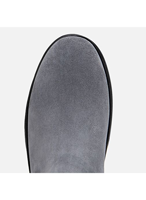 Hakiki Deri Gri Erkek Günlük Bot - Görsel 8