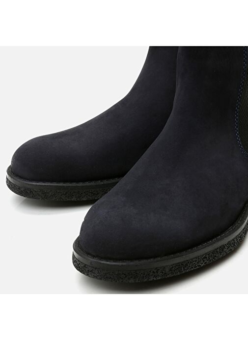 Hakiki Deri Lacivert Erkek Günlük Bot - Görsel 4