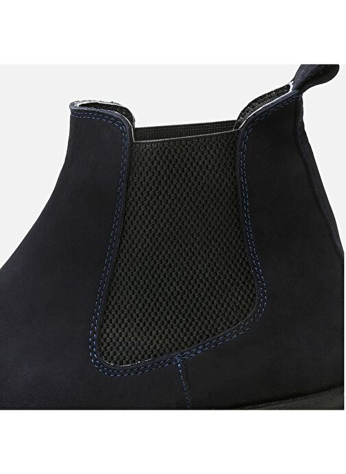 Hakiki Deri Lacivert Erkek Günlük Bot - Görsel 7