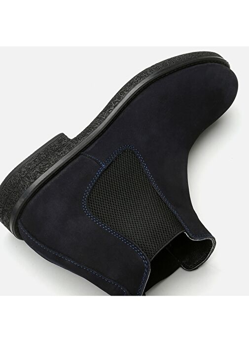 Hakiki Deri Lacivert Erkek Günlük Bot - Görsel 8