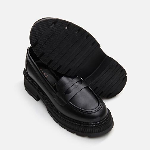 Siyah Kadın Loafer - Görsel 3