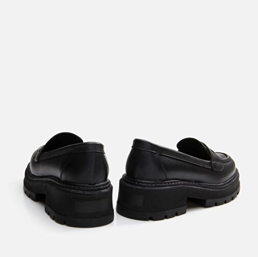 Siyah Kadın Loafer - Görsel 4