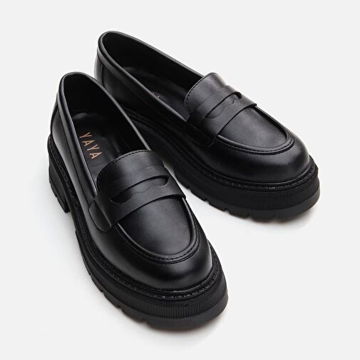 Siyah Kadın Loafer - Görsel 5