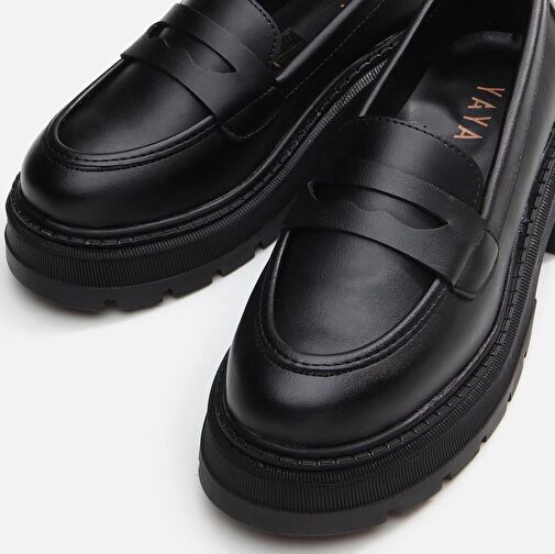 Siyah Kadın Loafer - Görsel 7