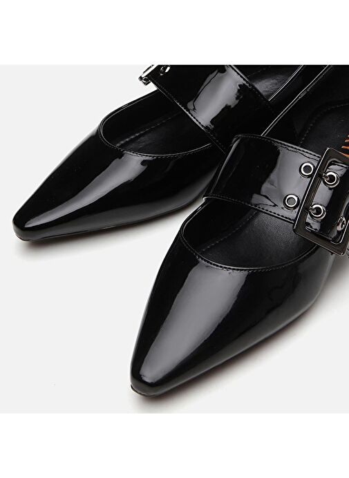 Mary Jane Siyah Kadın Babet - Görsel 7