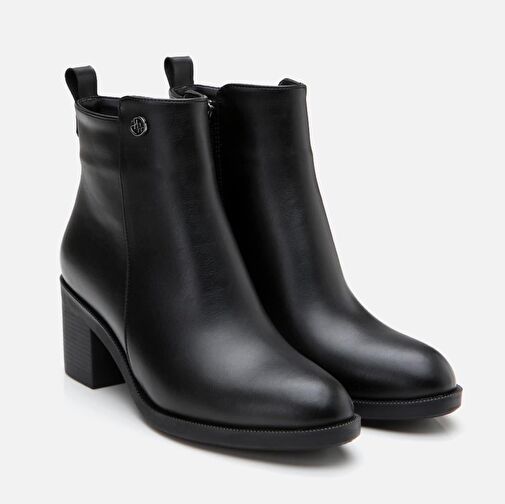 Kadın Fermuarlı Topuklu Bot - Görsel 3