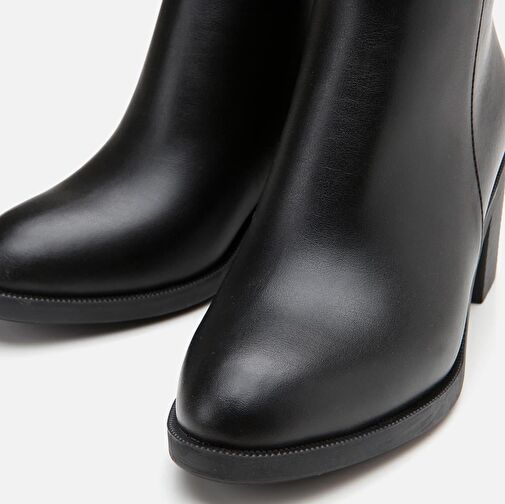 Kadın Fermuarlı Topuklu Bot - Görsel 7