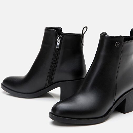 Kadın Fermuarlı Topuklu Bot - Görsel 8