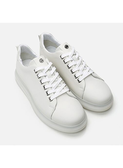 Hotiç Beyaz Erkek Deri Sneaker 02AYH296460A310 - Görsel 3