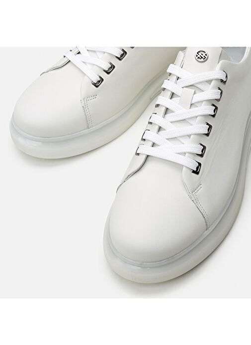 Hotiç Beyaz Erkek Deri Sneaker 02AYH296460A310 - Görsel 4
