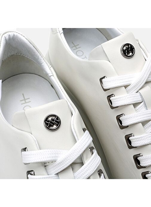 Hotiç Beyaz Erkek Deri Sneaker 02AYH296460A310 - Görsel 6