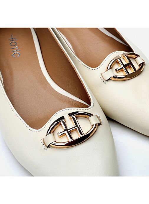 Hotiç Kemik Kadın Deri Babet 01AYH296660A400 - Görsel 6