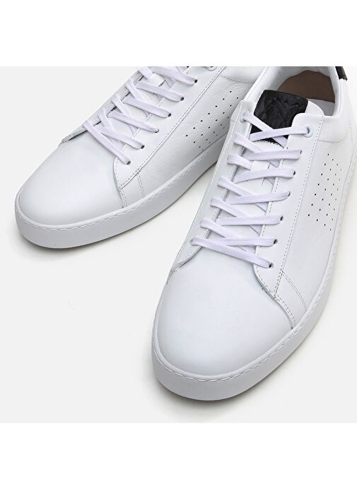 Hotiç Beyaz-Siyah Erkek Deri Günlük Ayakkabı 02AYH293660A900 - Görsel 4