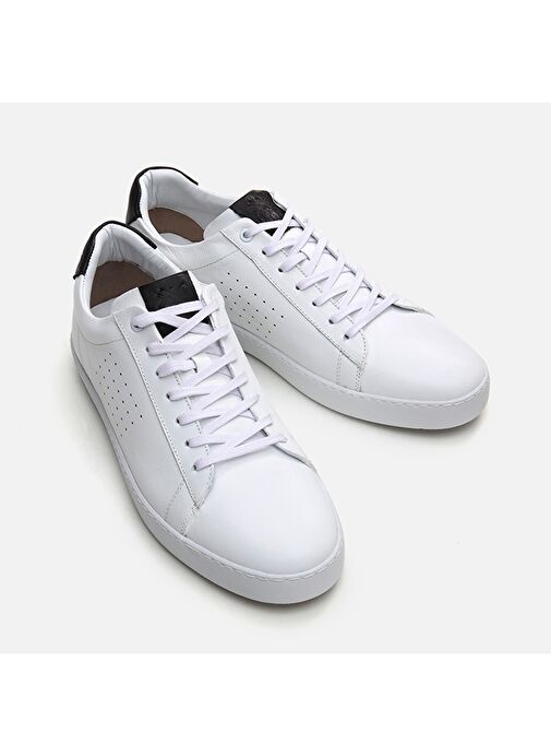 Hotiç Beyaz-Siyah Erkek Deri Günlük Ayakkabı 02AYH293660A900 - Görsel 3