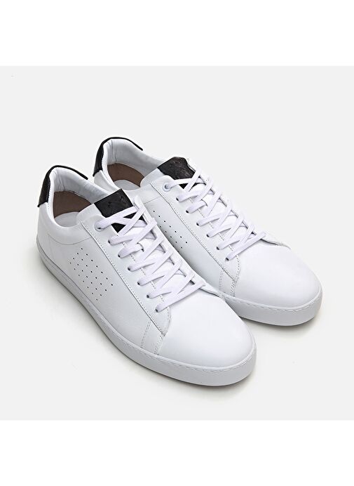 Hotiç Beyaz-Siyah Erkek Deri Günlük Ayakkabı 02AYH293660A900 - Görsel 6