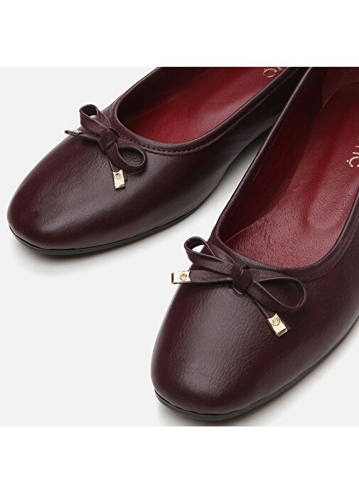 Hotiç Bordo Kadın Deri Babet 01AYH296910A780 - Görsel 4