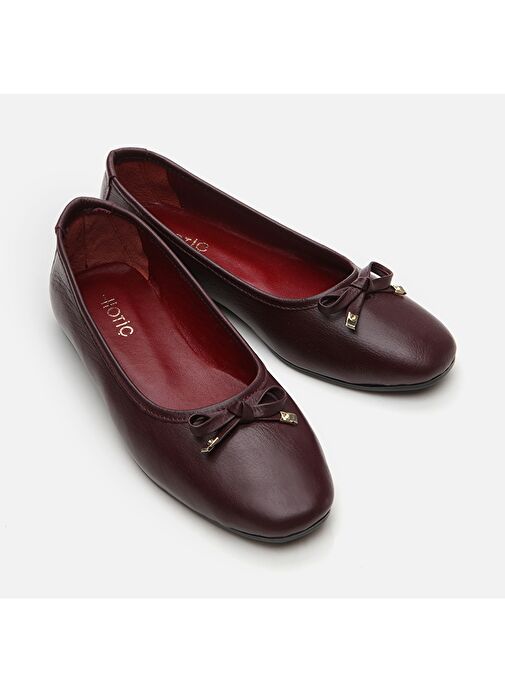 Hotiç Bordo Kadın Deri Babet 01AYH296910A780 - Görsel 5