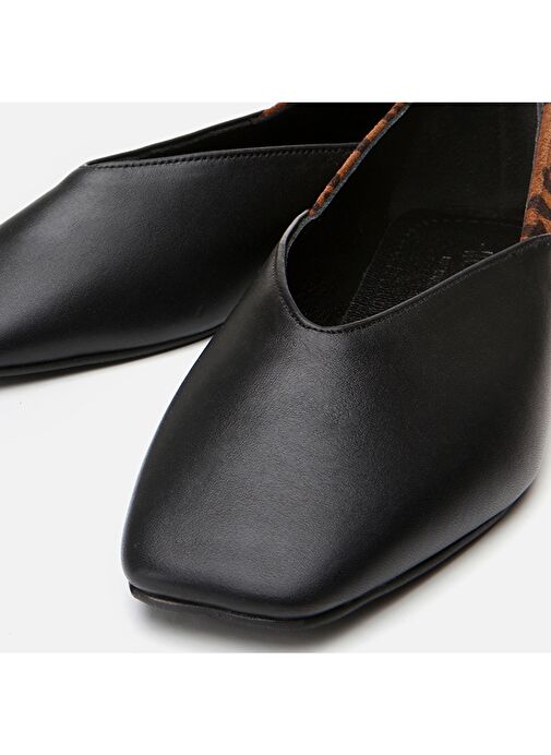 Hotiç Siyah-Leopar Kadın Deri Babet 01AYH297610A379 - Görsel 4