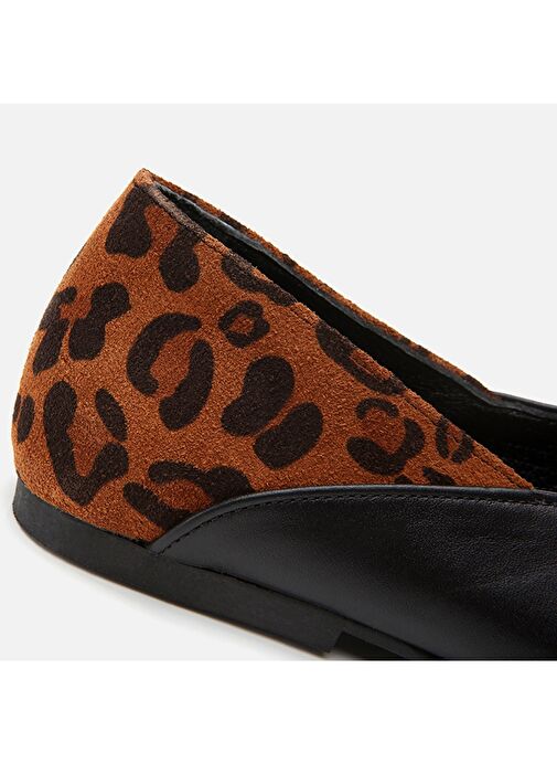 Hotiç Siyah-Leopar Kadın Deri Babet 01AYH297610A379 - Görsel 6