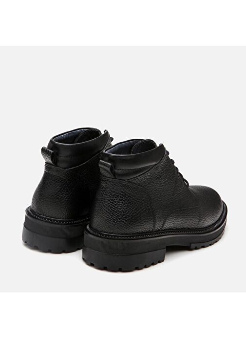 Hakiki Deri Siyah Erkek Günlük Bot - Görsel 6