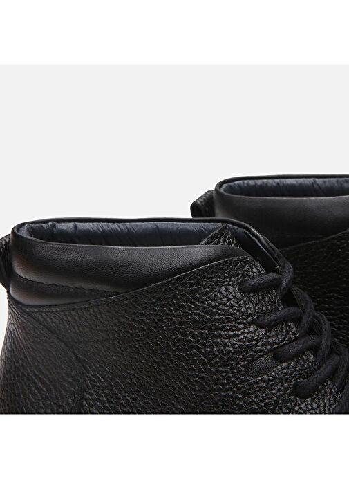 Hakiki Deri Siyah Erkek Günlük Bot - Görsel 9