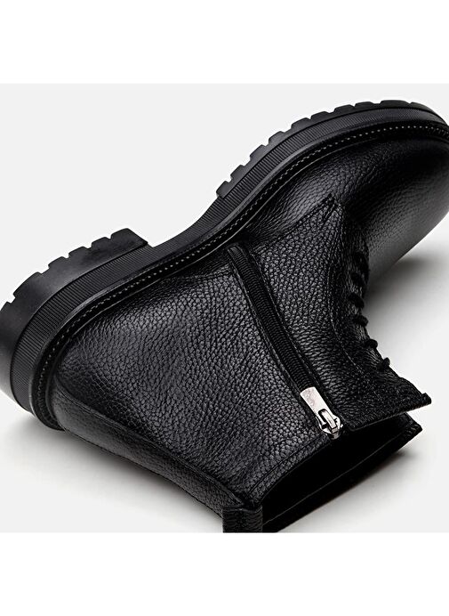 Hakiki Deri Siyah Erkek Günlük Bot - Görsel 7