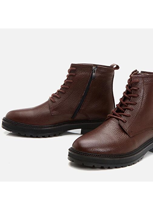 Hakiki Deri Kahve Erkek Günlük Bot - Görsel 5