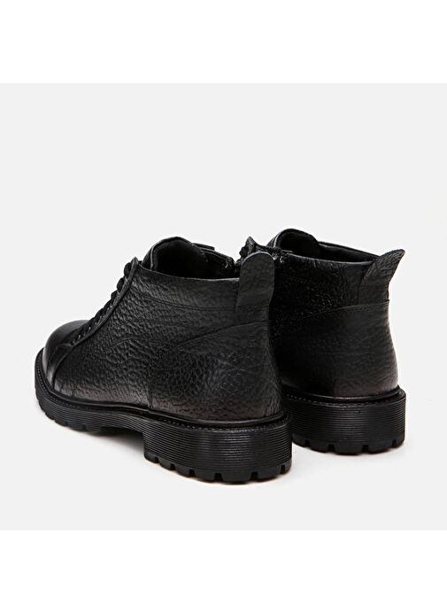 Hakiki Deri Siyah Erkek Günlük Bot - Görsel 6