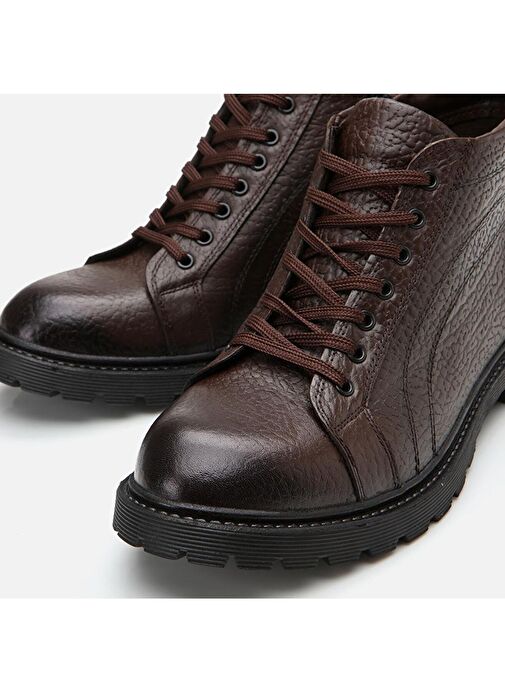 Hakiki Deri Kahve Erkek Günlük Bot - Görsel 4