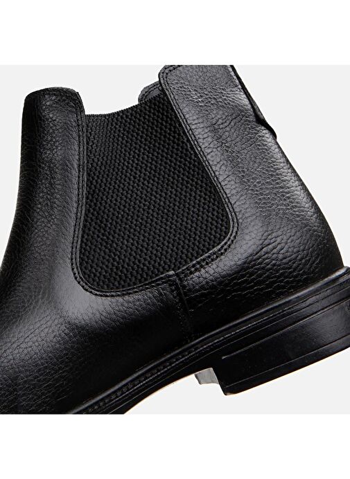 Hakiki Deri Siyah Erkek Günlük Bot - Görsel 7