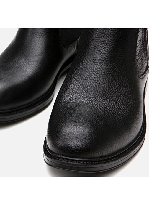 Hakiki Deri Siyah Erkek Günlük Bot - Görsel 8