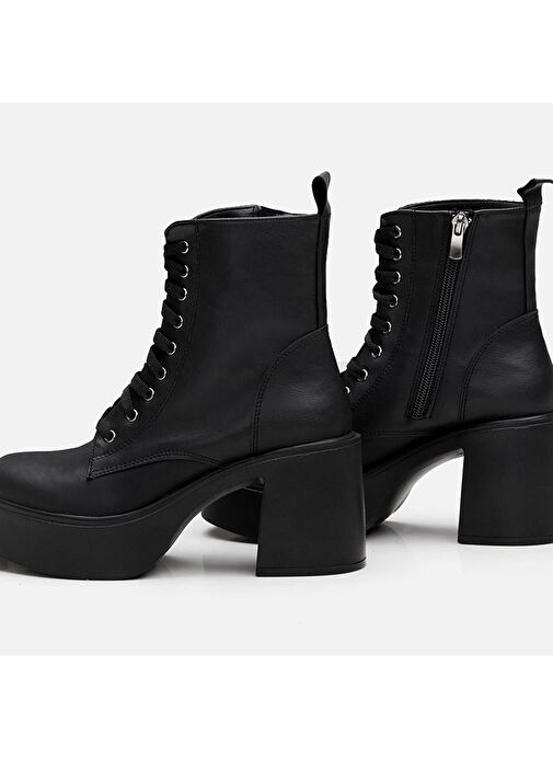 Siyah Kadın Topuklu Bot - Görsel 5